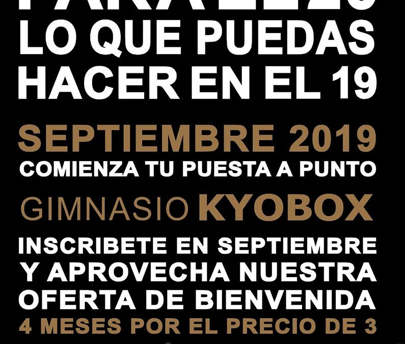 Oferta de bienvenida septiembre 2019 - Gimnasio Kyobox